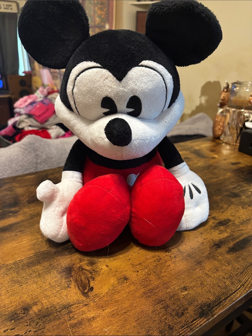Disney Red & Black Plush Mickey Mouse